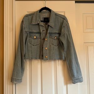 forever, 21 crop jean jacket